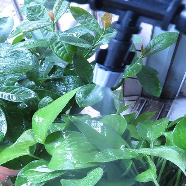 Misting Irrigation System - Portable Automatic Watering, 12 Spray Nozzles, 10m Hose