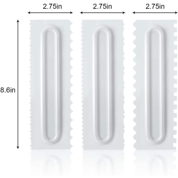 Angled Icing Spatulas, Serrated Cake Scraper, Cake Party Decoration Set, Butter Cake Edge, Kitchen Baking Tools