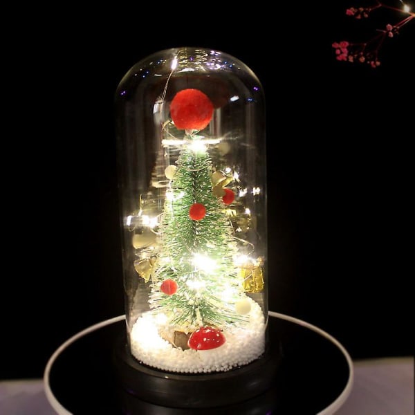 Glassdekseldekorasjoner Julekreative gaver Ledlys JuletrepyntelysG G