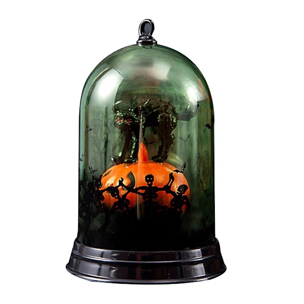 Halloween Simulert Flamme LED Lys Glødende Jack-O-Lantern Lanterne Ornament Gave