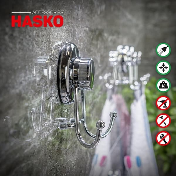 Powerful Vacuum Suction Cup Hooks - Organizer for Towel, Bathrobe
