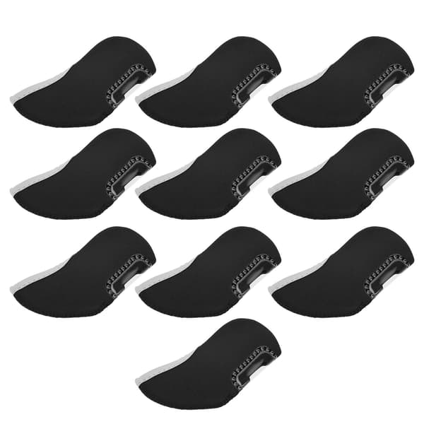 10-pack Golf Putter Head Cover Iron Club Window Protector Putter Protector Black