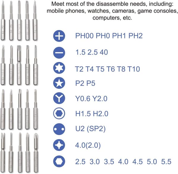 6-pack 50mm 2.0-6.0mm Flat Screwdriver Bits S2 Alloy Magnetic 0.25\" Hex Screwdriver Bits