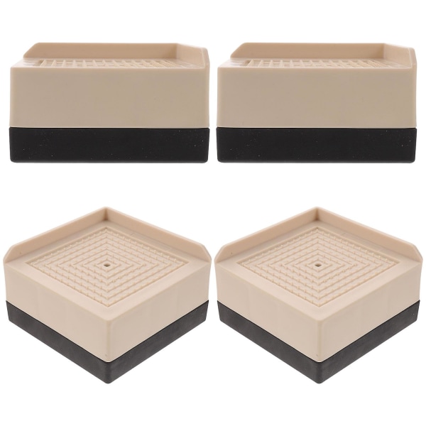 4 kpl Sängyn nousutelineet Huonekalut Nostopöytä Pöytä Korkeusnostin Heavy Duty Huonekalujen nostin beige8,5X8,5cm Beige 8.5X8.5CM