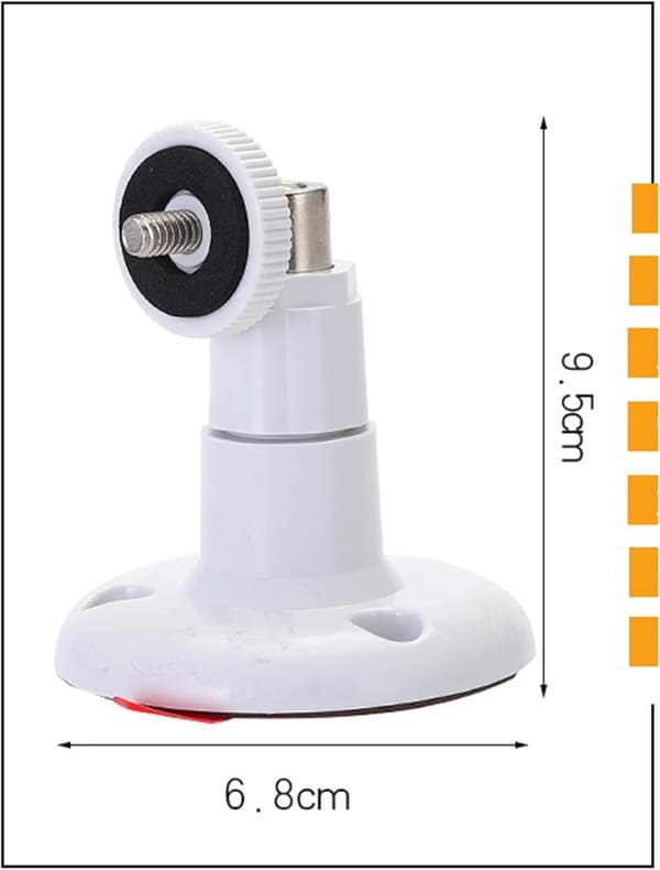 360 Degree Adjustable Screwless Mounting Bracket for Ring Camera, No Drilling, Adhesive Wall Mount, 2-Pack White