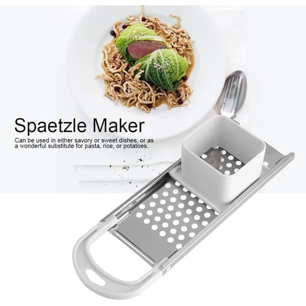 Stainless Steel Spätzle Maker with Handle, Homemade Noodle and Pasta Tool