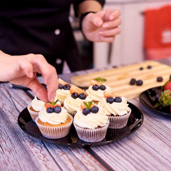 Gigantiske Muffinsformer i Papir - 600 stk Hvite Cupcakeformer til Baking for Store/Jumbo Muffins - Matkvalitet