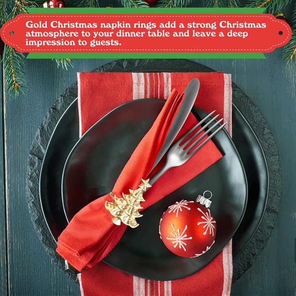 Serviettring, 12 stk serviettringer til jul, serviettring, serviett