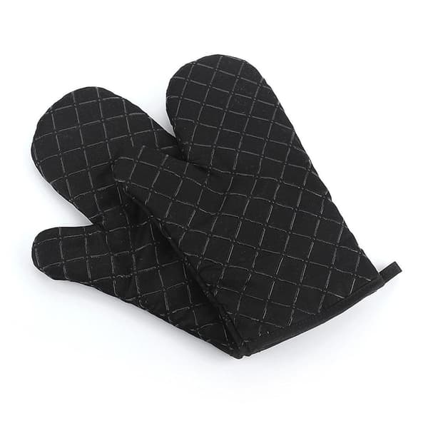 Ovnhandsker, Premium Varmebestandige Køkkenhandsker Bomuld & Polyester Quiltede Overdimensionerede Handsker, 3 Par