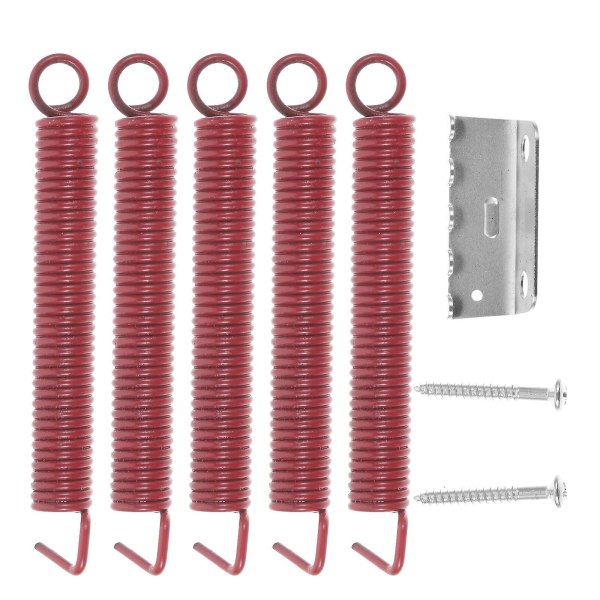 Gitarrkit Gitarrinstrument Ersättningssadel Stallfjädrar Tremolo Spänningsfjäder Gitarr Tremolofjädrar Röd 6.55X1CM