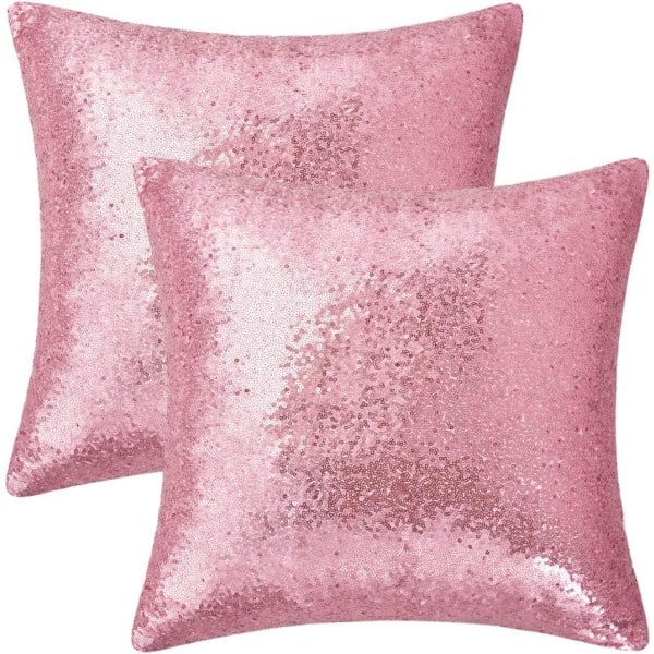 Set med 2 Sjøjungfrupaljetter, putetrekk (rosa, 18x18\")