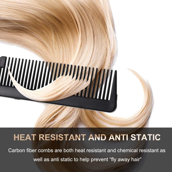 Professional Clipper Combs 6-Pack Flat Top Styling Combs for Stylists and Barbers Black White Red Set