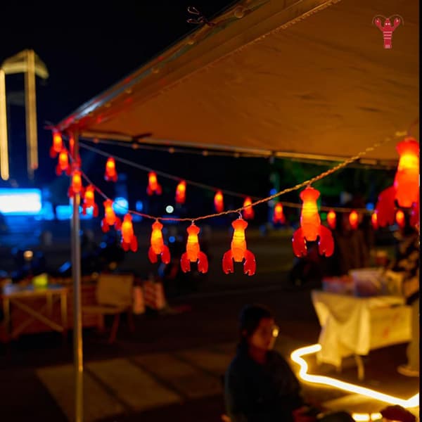 Creative Crayfish String Lights – Warm LED String Lights for Party, Home, and Outdoor Decor Crayfish 1.5m-10L-U Crayfish 1.5m-10L-U