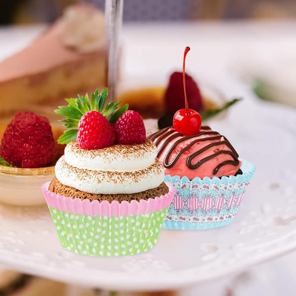 400 pcs Paper Muffin Liners Baking Cups Large Capacity High Temperature Resistant