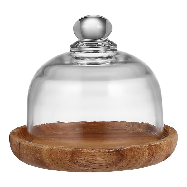 Cake Platter Dome Glass Cover Cake Cake Stand Cake Tray Air Plant Terrarium Dessert TrayLight Brown1