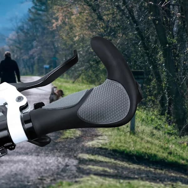 HA~Ergonomiset pyöränkahvat sarvilla, mukava kumikahva