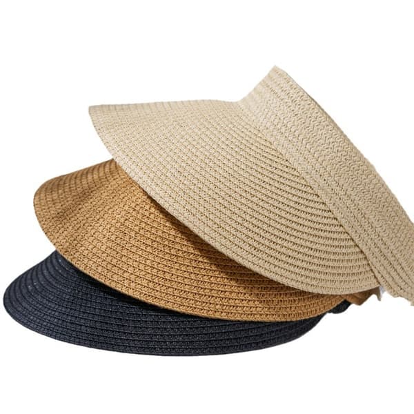 3 stk solbeskyttende kasketter sommer strandhatte foldbare stråsolhatte