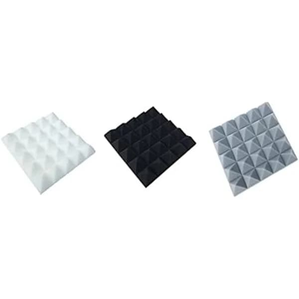 12 stk Pyramide Akustisk Skumplate Hjemmestudio Lydisolasjon Tilbehør Skum DIY Studio Lydopptak Veggpanel Flis-FM-