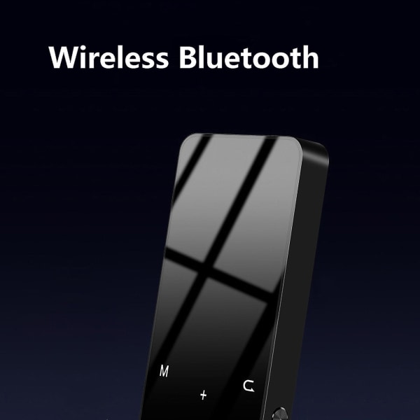 Metall Mp3mp4 Bluetooth Touch-knapp Hifi-musikspelare stöder musikvideo E-bok Lärord Black