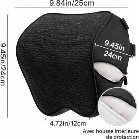 Car Neck Pillow, Soft Headrest Pillow for Driving with Adjustable Strap, Memory Foam (Black)