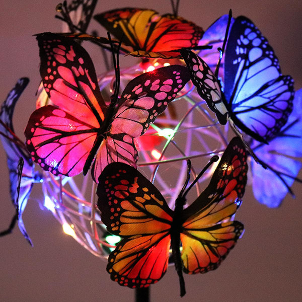 Solar Light Outdoor Butterfly Light Garden Decoration Solar Pile Light Perhoskoristeella, style2style2