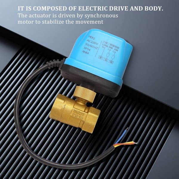 2-veis sonventil To motor elektrisk kuleventil avlederkuleventil 220V DN20 (G3/4 tommer) Reverserende