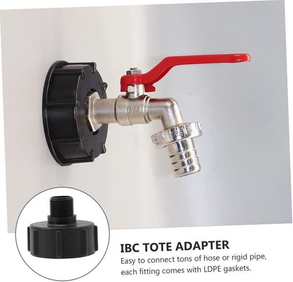 2 stk. Tankadapter 3/4 tommer IBC-adapter til 1000l tank