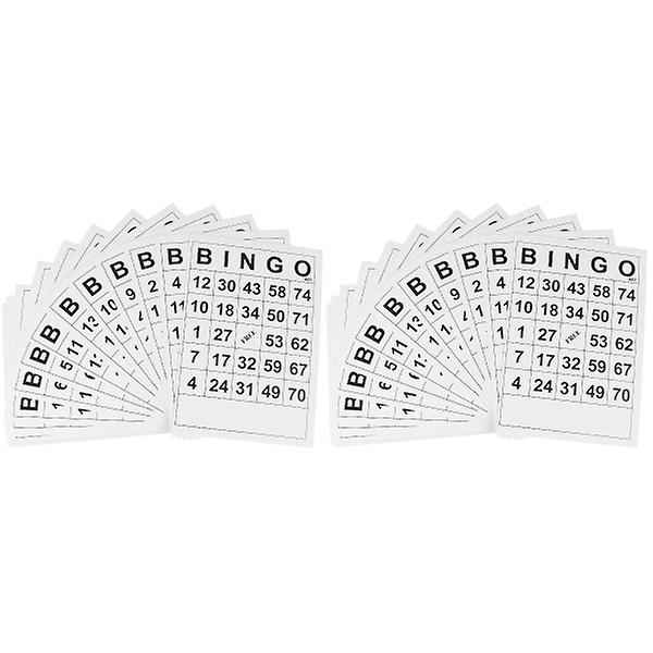 120 st Bingo Spel Bingo För Kul Intellektuell Utveckling Leksak (vit) 120 st 15*18cm 120 pcs 15*18cm