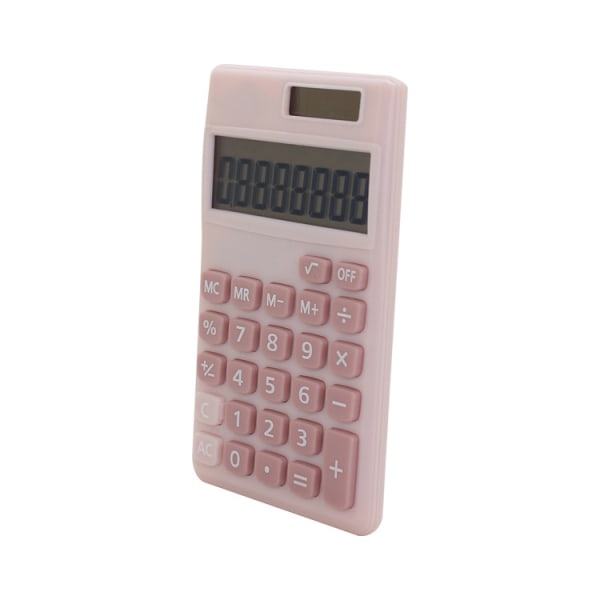 2 delar Basic Standard Miniräknare Liten digital skrivbordsräknare med 8-siffrig LCD-skärm, storlek för barn för hemmet S
