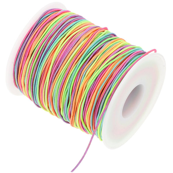1 rulla kaulakorun nyöriä Tee itse rannekoru Joustava string korujen tekoköysi Värikäs10000X0,1cm Colorful 10000X0.1cm