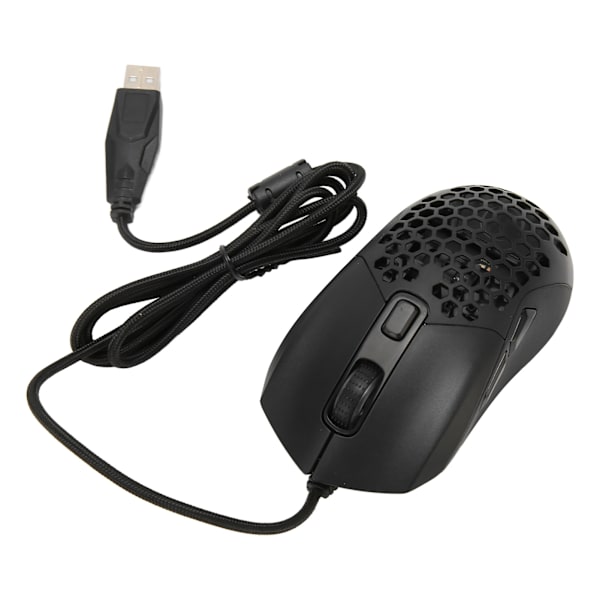 Wired Mouse Ergonomic RGB Backlit Adjustable DPI Programmable Keys 1.5m Cable Gaming Mouse for Gaming Office Study Black