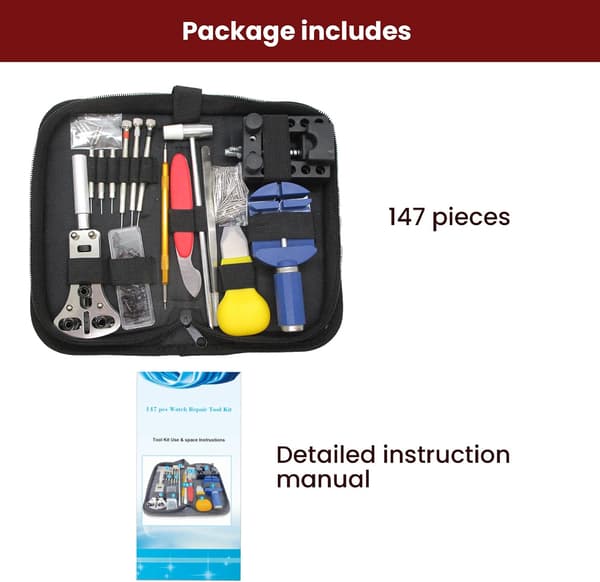 Watch Repair Tool Kit Battery Replacement Case Opener