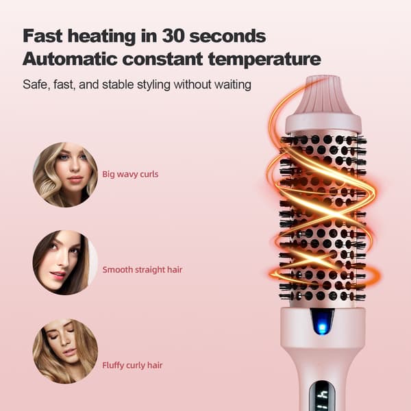 Krøllejern, kruset hår, dobbelt anvendelse til styling, 65W, 160-210 °C/310-410 ℉, pink