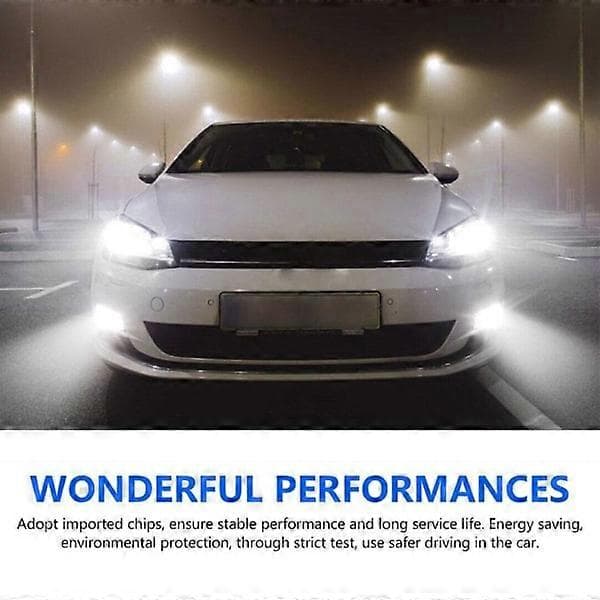 4X H1 6000K Super Vita LED-frontlyspærer Kit Tåkelys