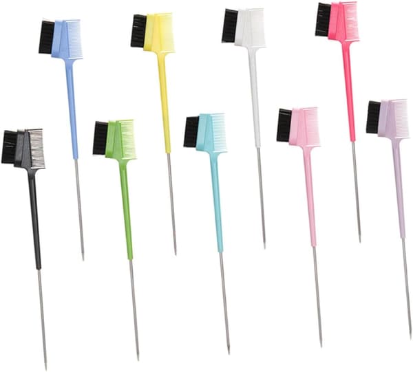 9pcs Double-Sided Eyelash and Eyebrow Comb Precision Grooming Tool