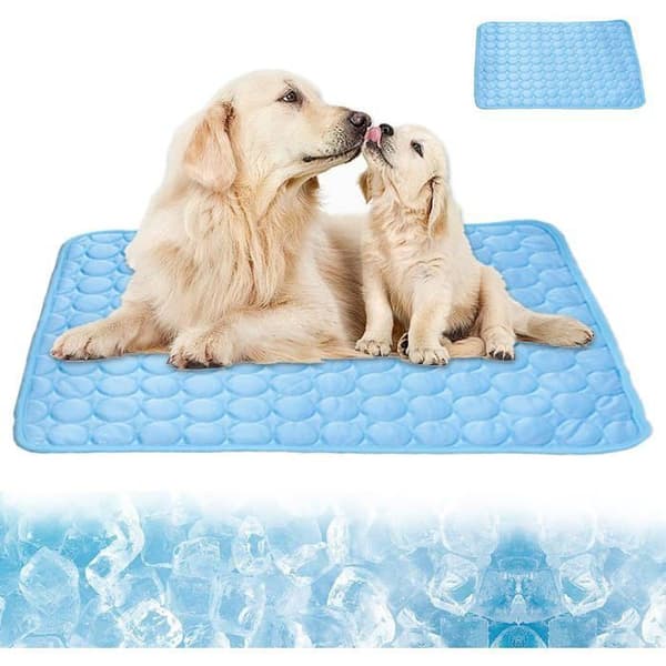 Kjølematte for hund 100x70 cm (XL) Selvkjølende is-silkematte Stor kjølematte