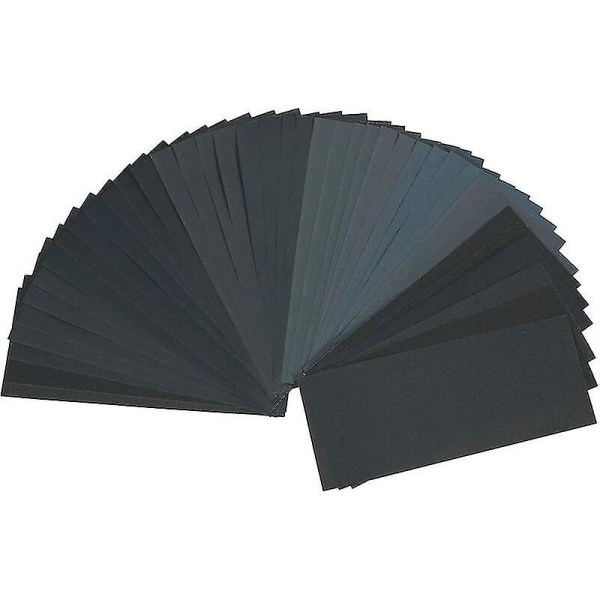 42 Pcs Abrasive Sandpaper 3 X14 Extra Fine Grit Grade 120/180/240/320/400/600/800/1000/1200/1500/2000/2500/3000/5000 Wet Dry Compatible With Sanding P