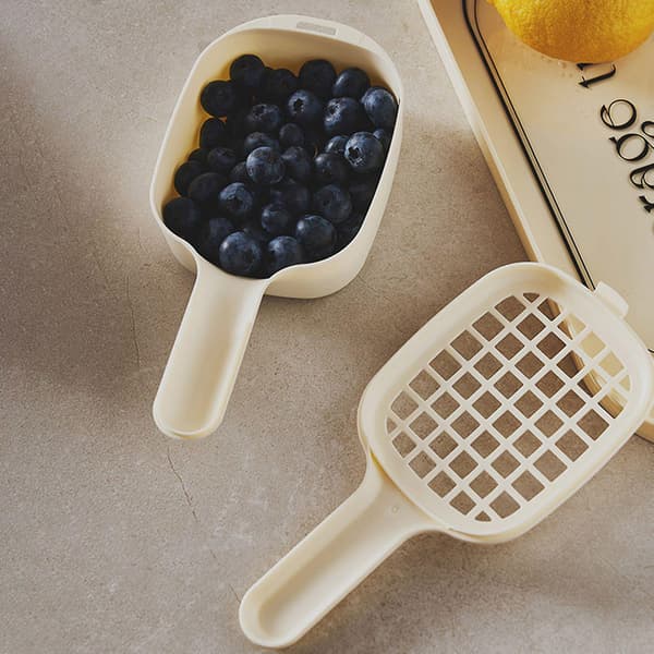 Handheld Drain Basket Kitchen Wash Strainer with Handle Reusable Compact Size Fruit Vegetables