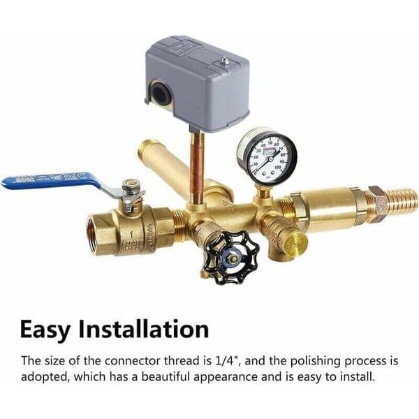 40-60 PSI pump pressure switch, adjustable spring-loaded pressure switch for self-priming, double-injection garden water pump