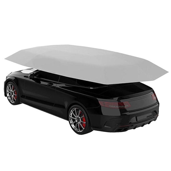 Universal Car Sun Shade Paraply Cover Telt Dug Uv Protect Vandtæt 4,2 X 2,1m Sølv
