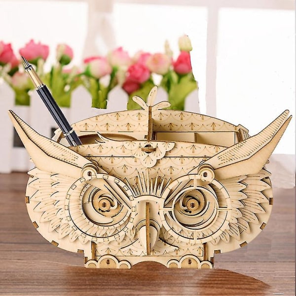 7 Typer DIY 3D Trelekkdyr og Byggepuslespill Samleleker Gaver Barn Voksen Modellsett Tg207Fly