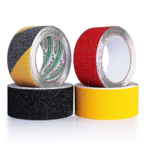 4pcs 2.5cmx5m Anti-slip Tape Strong Grip Abrasive Tape For Indoor Outdoor Stairs Boat