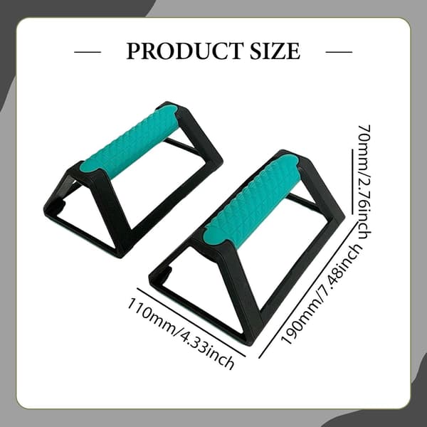 Push-up bars, push-up handles, strength training equipment, stable support, push-up stand, handstand, indoor aerobic training floor.