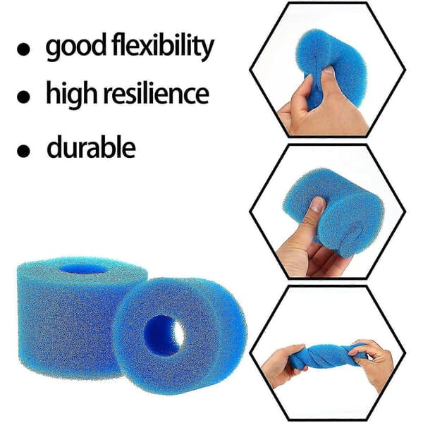 18 stk. Genanvendelige vaskbare skumfiltre S1-type til Pure Spa