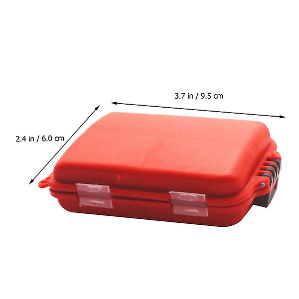 3 stk. Øreringebakke Utility Opbevaringsbokse Lille Krog Etui Fiskelokkekrog Holder Rød 9,5X6X2,5CM