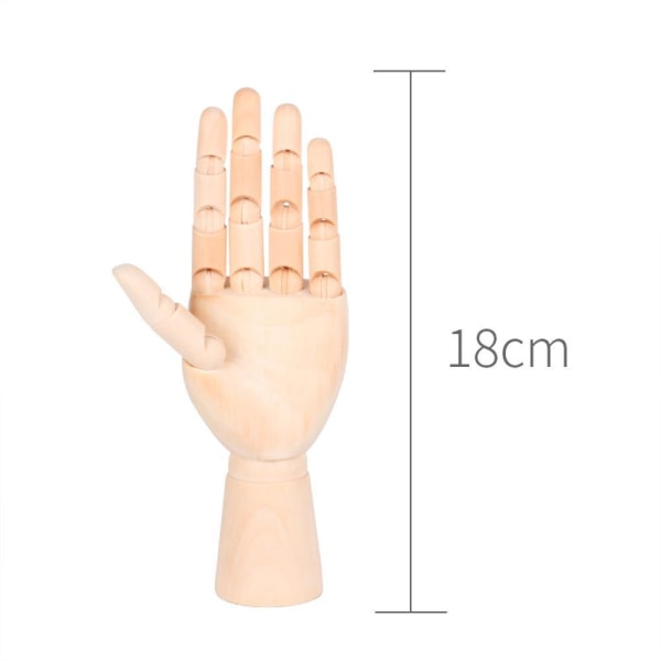 Man Model Drawing Mannequin with Wooden Palm Joint Rotating Model Artist(18cm)