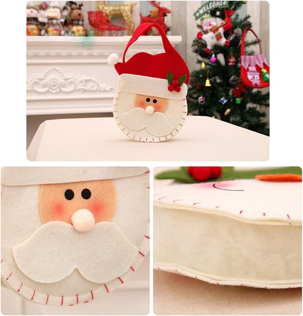 3 st (20x15cm) Julgodispåse Snögubbe Jultomte Älg Dockan Nej