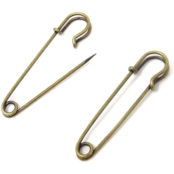 30 stk 5 cm sikkerhetsnåler i tungt materiale for tepper, gensere, sjal, kilt, håndverk