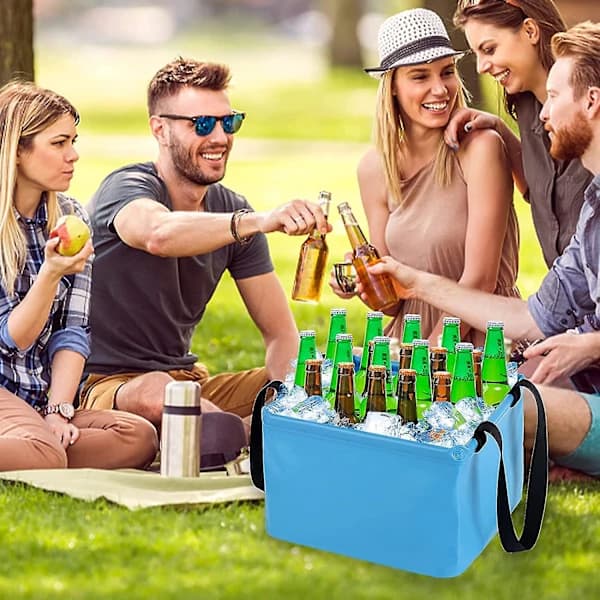 Foldable Bucket Collapsible Sink with Handle Camping Storage Container Foldable Washbasin 15L Portable Lightweight Bucket for Camping Laundry