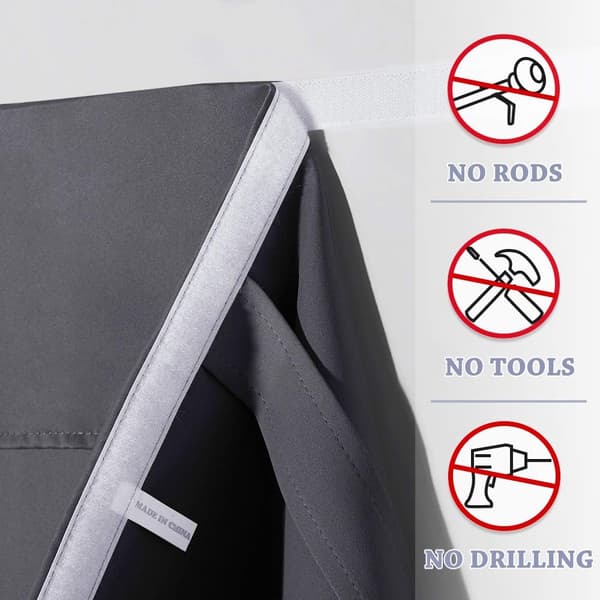 Blackout Door Curtain - Side Panel for Window Curtains with Thermal Insulation for Privacy
